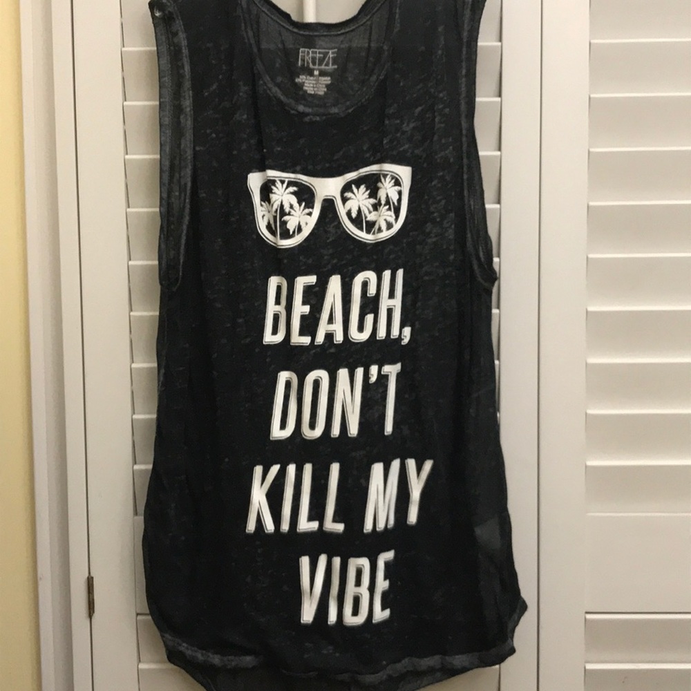 See through wide strap tank top